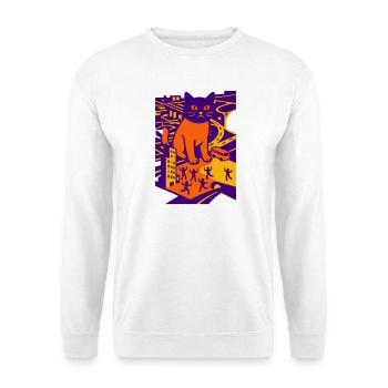 Giant Cat in the City - Unisex Sweatshirt - white - Front