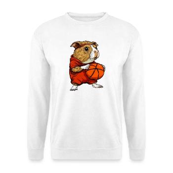Guinea pig basketball / basketball player Meersc - Unisex Sweatshirt - white - Front