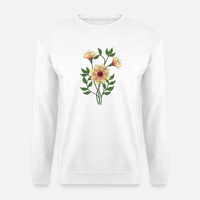 Blumen - Unisex Pullover - Weiß