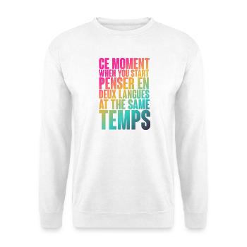DICTON COOL POUR LES MULTILINGUES, LES INTERNATIONAUX - Sweat-shirt Unisexe - blanc - Devant