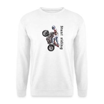 stunt riding - Unisex Sweatshirt - white - Front