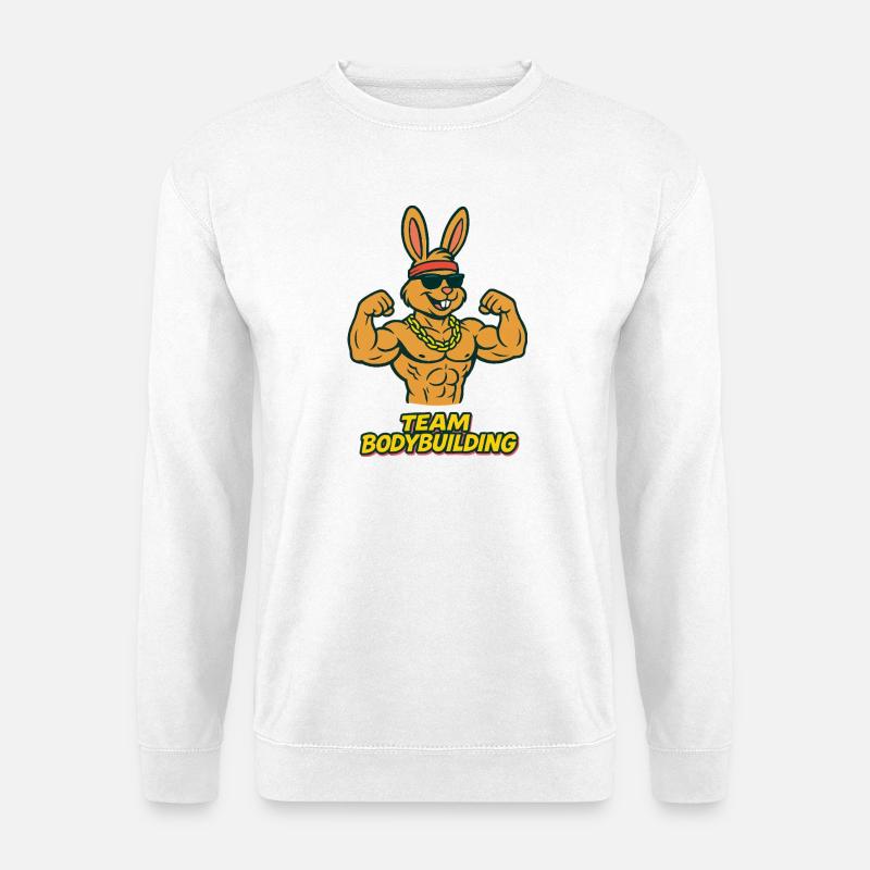 Team Bodybuilding Hase - Unisex Pullover - Weiß
