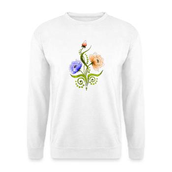 Fleur - Sweat-shirt Unisexe - blanc - Devant