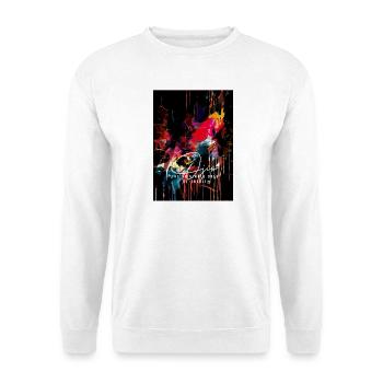 Ojio-Constellart- Explosion abstraite colorée - Sweat-shirt Unisexe - blanc - Devant