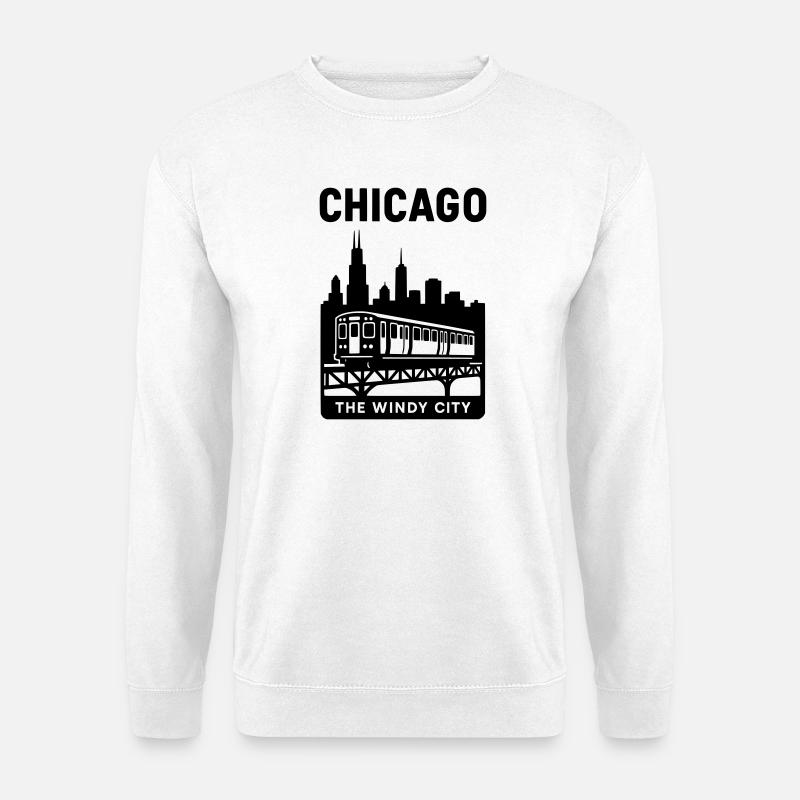 chicago usa illinois - Unisex Pullover - Weiß