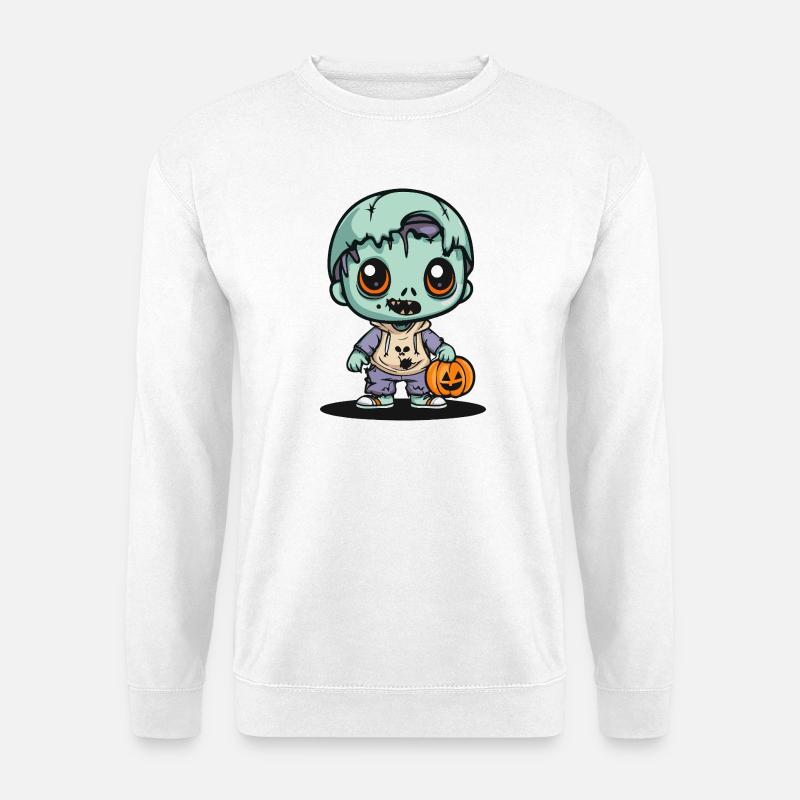 Zombie Halloween Gruselig Comic - Unisex Pullover - Weiß