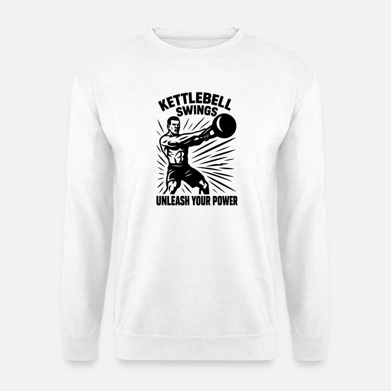 Kettlebell Workout - Unisex Sweatshirt - white