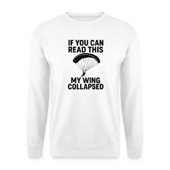 Drôle Parapente T-Shirt Cadeau Parapente Pilote - Sweat-shirt Unisexe - blanc - Devant