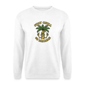Stay Chill Go Bananas "Musa" - High - Peace - Palm - Unisex Sweatshirt - white - Front