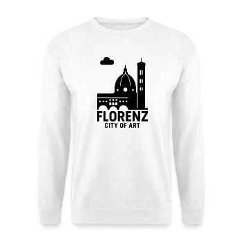 Florence Italie Silhouette - Sweat-shirt Unisexe - blanc - Devant