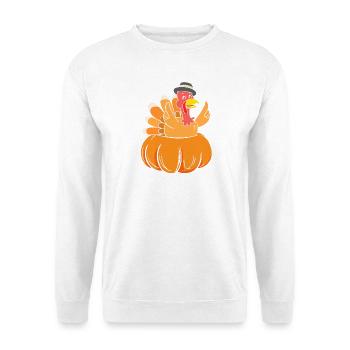 Thanksgiving Mama Mutter Oma Großmutter - Unisex Pullover - Weiß - Vorne - Alina (178cm) & Michal (187cm)