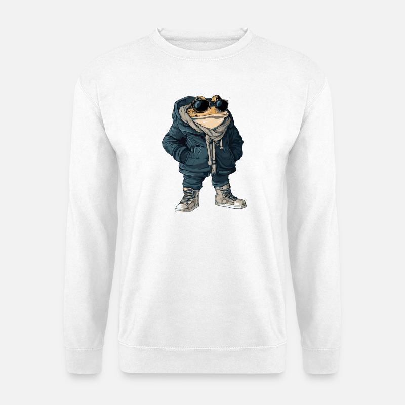 Frosch Cool Winter - Unisex Pullover - Weiß