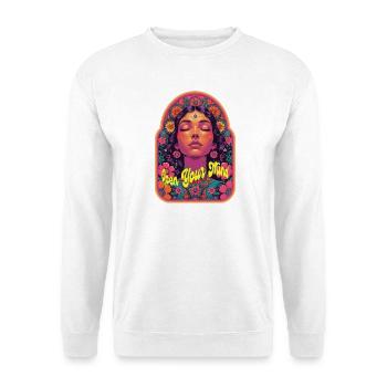 Open Your Mind Psytrance Kandi Bloom - Unisex Pullover - Weiß - Vorne