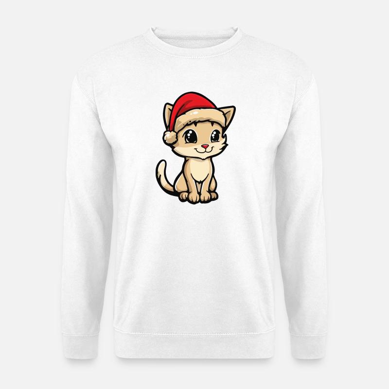 Noël chat - Sweat-shirt Unisexe - blanc