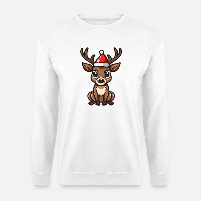Hirsch Weihnachten - Unisex Pullover - Weiß