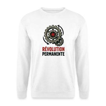 Permanente Revolution - Unisex Pullover - Weiß - Vorne