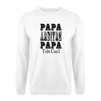 Papa Arbitre Papa Très Cool - Sweat-shirt Unisexe - blanc - Devant