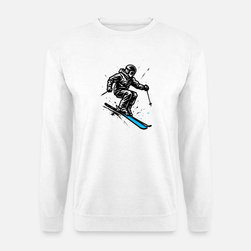 Skifahren | Skifahrer | Berg - Unisex Pullover - Weiß