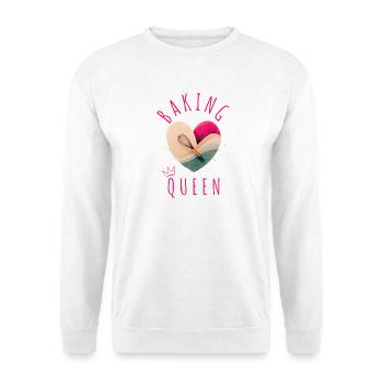 « Reine de la Boulangerie - Cœur ! » - Sweat-shirt Unisexe - blanc - Devant
