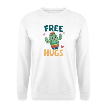 Cactus Cute Free Hugs - Unisex Sweatshirt - white - Front