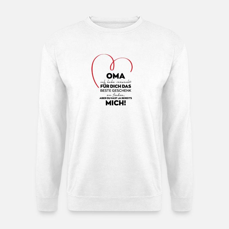 Oma Großmutter lustiges Geschenk - Unisex Pullover - Weiß