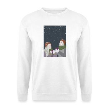 Freunde im Schnee - Unisex Pullover - Weiß - Vorne