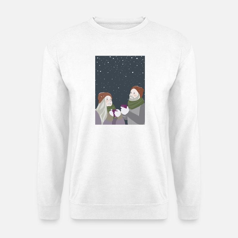 Freunde im Schnee - Unisex Pullover - Weiß