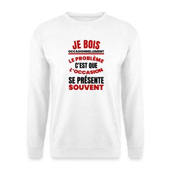 I occasionally drink humor aperitif - Unisex Sweatshirt - white - Front