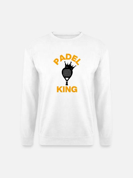 Padel King – Court Ruler! Smash it - Unisex Sweatshirt - white