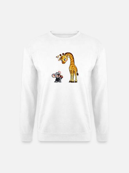 T-shirt Girafe et Koala Amour  - Sweat-shirt Unisexe - blanc