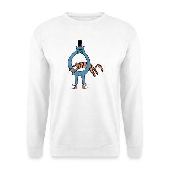 Tiger_Jump - Sweat-shirt Unisexe - blanc - Devant