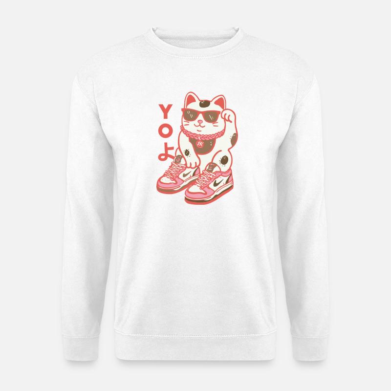 Équipe de baskets Sunny Cat - Sweat-shirt Unisexe - blanc