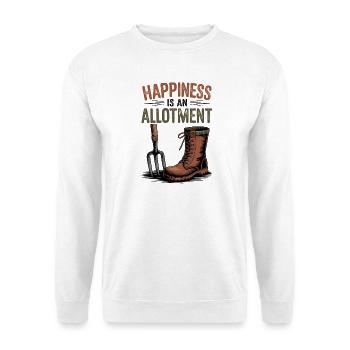 Glück ist ein Geschenk für den Gartenliebhaber im Gartengarten - Unisex Pullover - Weiß - Vorne