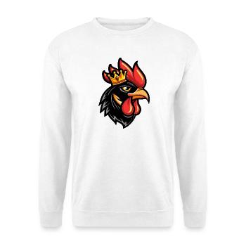 Rooster Head Crown - Unisex Sweatshirt - white - Front