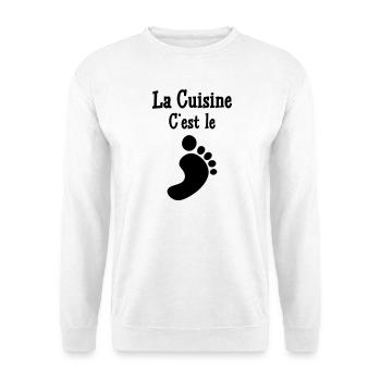 Kochen ist der Fuß - Unisex Pullover - Weiß - Vorne