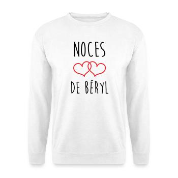 Beryl Hochzeit: 23 Jahre Liebe - Unisex Pullover - Weiß - Vorne