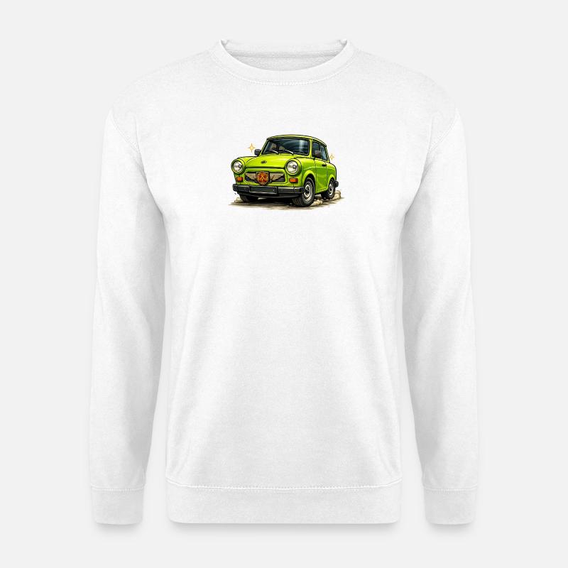 Vintage Limetten Auto Illustration - Unisex Pullover - Weiß