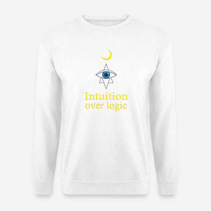 Intuition Over Logic - Unisex Sweatshirt - white