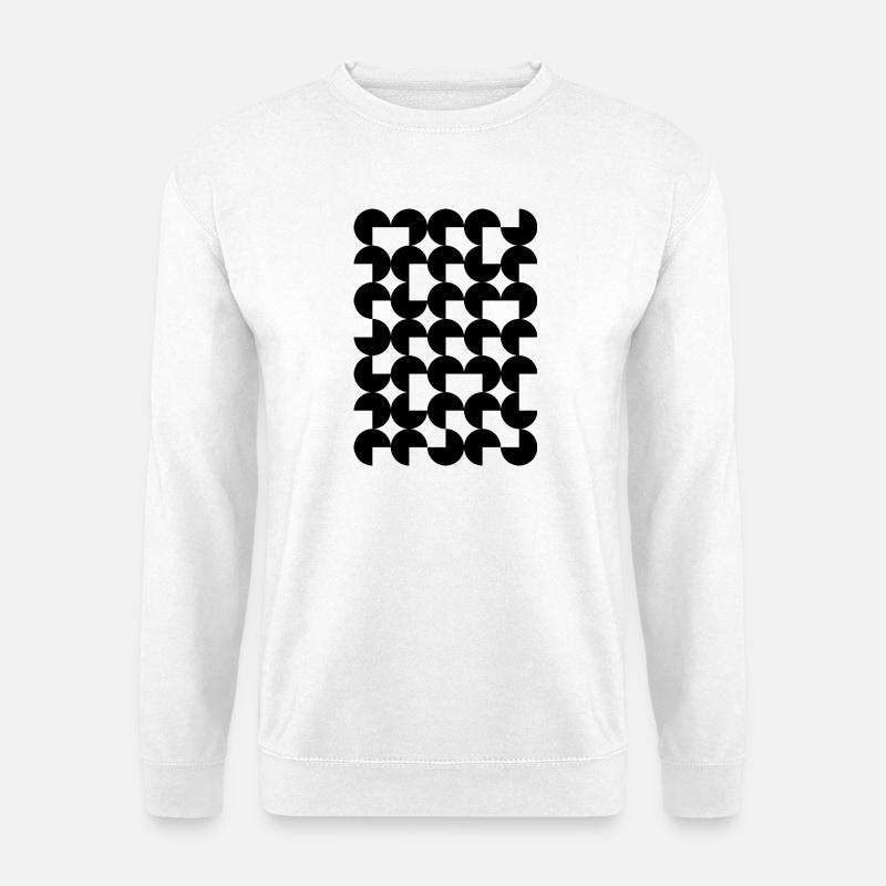 Kreise geometrisches Muster - Unisex Pullover - Weiß