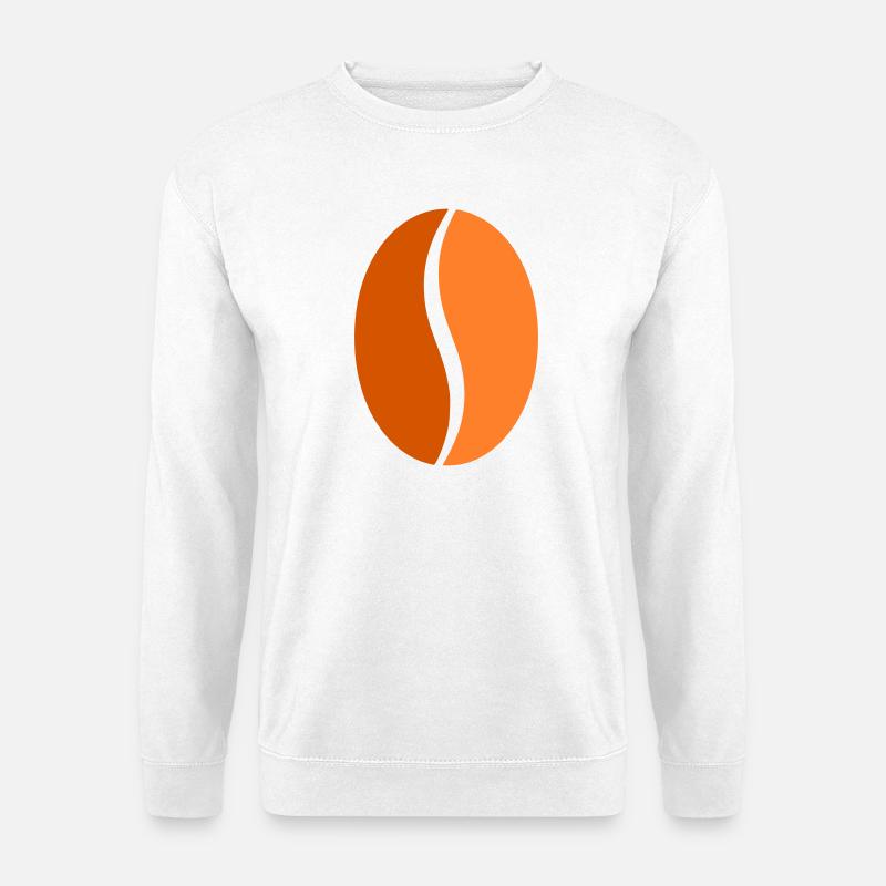 Kaffeebohne Bohne Flat Icon - Unisex Pullover - Weiß