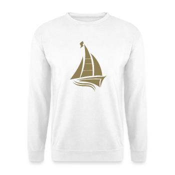 voilier voilier sailor silhouette minimaliste - Sweat-shirt Unisexe - blanc - Devant