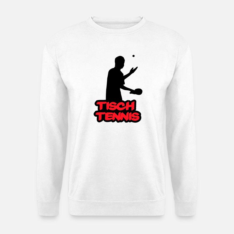 Tischtennis Retro Schriftzug - Unisex Pullover - Weiß