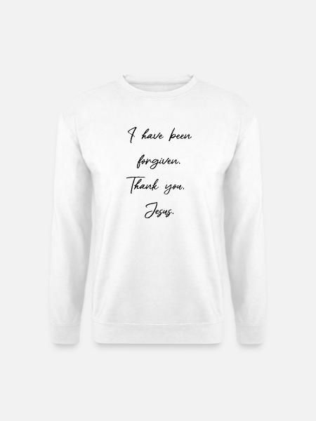 Vergebung - Danke Jesus  - Unisex Pullover - Weiß