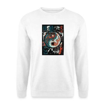Cooles Yin und Yang - Unisex Pullover - Weiß - Vorne