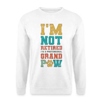 Grand-père professionnel non retraité - Sweat-shirt Unisexe - blanc - Devant