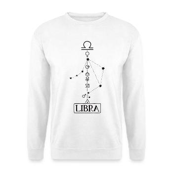 Libra - Waage Sternzeichen - schwarz - Unisex Pullover - Weiß - Vorne