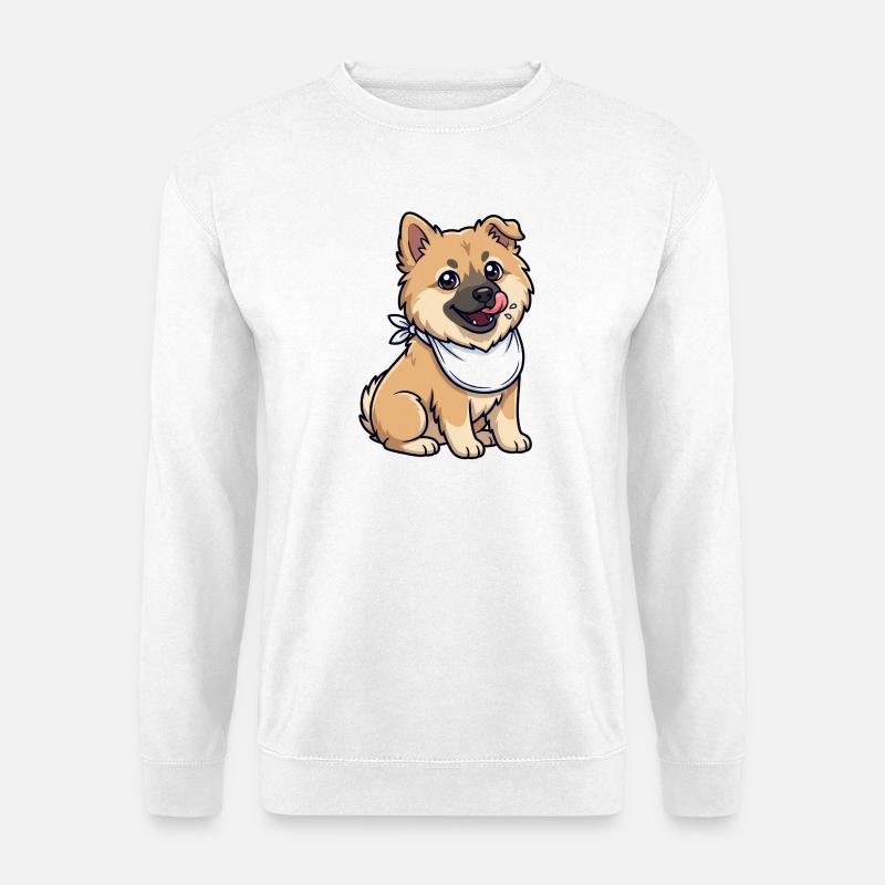 Eurasier | Welpe NomNom | Kawaii - Unisex Pullover - Weiß
