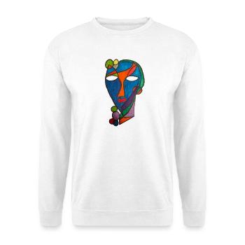 Cubist Mask River- Martina Eßer - Unisex Sweatshirt - white - Front