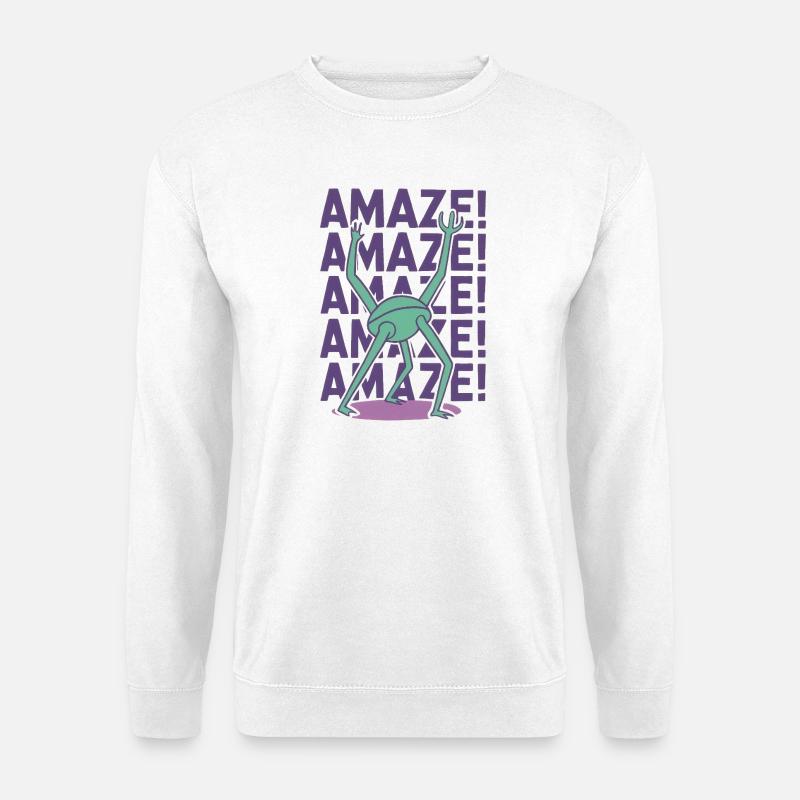 Rocky Amaze Alien-Gruß - Unisex Pullover - Weiß