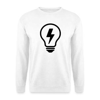 Creative Idea T-Shirt – Elektrische Glühbirne - Unisex Pullover - Weiß - Vorne